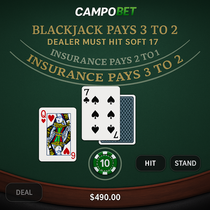 CampoBet - Blackjack Table Game - Strategic Play